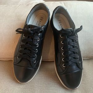 *NEW* FRANKiE4 NAT II walking sneaker in Black leather and white rubber